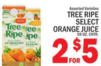 C Town Tree ripe select orange juice offer
