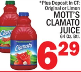 C Town Mott's clamato juice offer