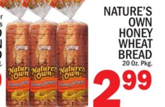 C Town Nature's own honey wheat bread offer