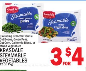 C Town Krasdale steamable vegetables offer