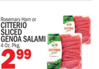 C Town Citterio sliced genoa salami offer