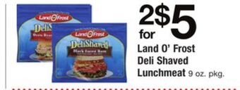 ACME Land o'frost deli shaved lunchmeat offer