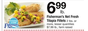 ACME Fisherman's net fresh tilapia fillets offer
