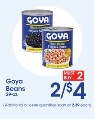 Price Rite Goya beans offer