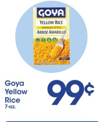 Price Rite Goya yellow rice offer