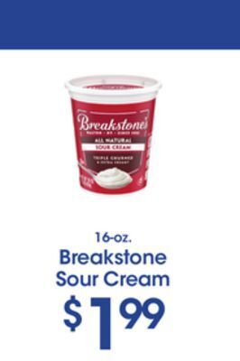 Price Rite Breakstone sour cream offer