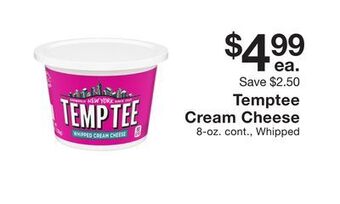 Fairway Store Market Temptee cream cheese offer