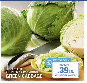 Kings Food Markets Green cabbage offer