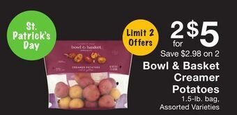 Fairway Store Market Bowl & basket creamer potatoes offer