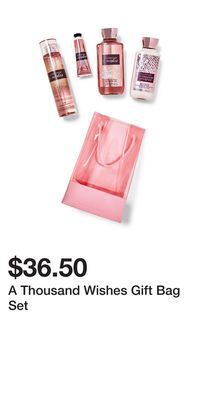 Bath & Body Works A thousand wishes gift bag set offer