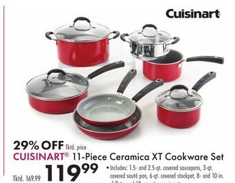 Boscov's Cuisinart® 11-piece ceramica xt cookware set offer