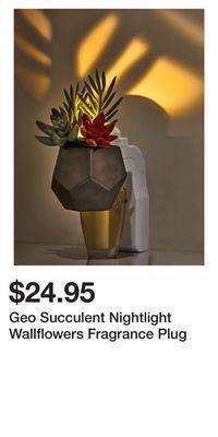 Bath & Body Works Geo succulent nightlight wallflowers fragrance plug offer
