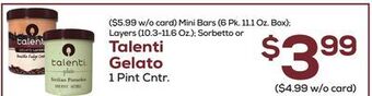 DeCicco & Sons Talenti gelato 1 pint cntr offer