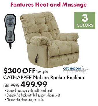 Boscov's Catnapper nelson rocker recliner offer