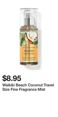 Bath & Body Works Waikiki beach coconut travel size fine fragrance mist offer