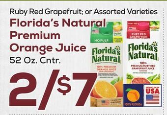 DeCicco & Sons Florida's natural premium orange juice offer