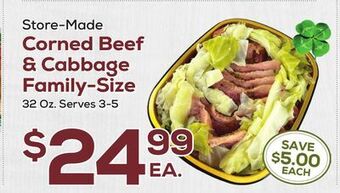 DeCicco & Sons Corned beef & cabbage family-size offer