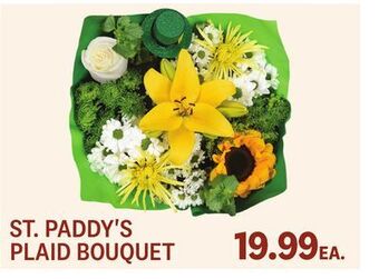 Balducci's St. paddy's plaid bouquet offer