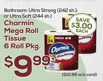 DeCicco & Sons Charmin mega roll tissue 6 roll pkg offer
