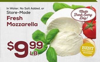 DeCicco & Sons Fresh mozzarella offer