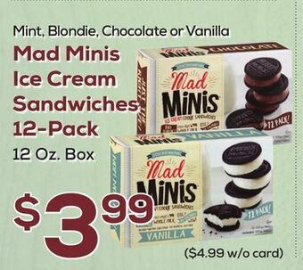 DeCicco & Sons Mad minis ice cream sandwiches 12-pack offer