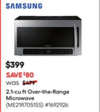 Lowe's 2.1-cu ft over-the-range microwave offer
