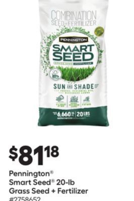Lowe's Pennington® smart seed® 20-lb grass seed + fertilizer offer