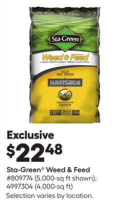 Lowe's Sta-green® weed & feed offer