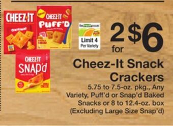The Fresh Grocer Snack crackers offer