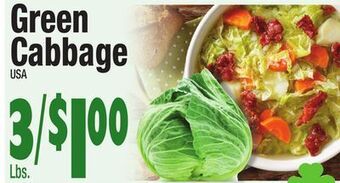 King Kullen Green cabbage offer