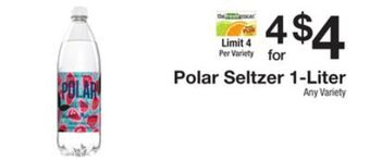 The Fresh Grocer Seltzer 1-liter offer