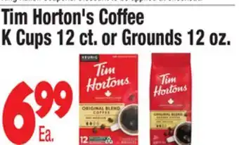 King Kullen Tim horton's coffee k cups 12 ct. or grounds 12 oz. offer