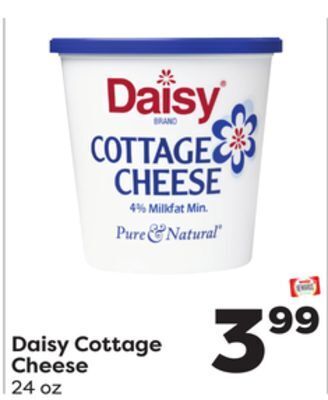 Weis Markets Daisy cottage cheese offer