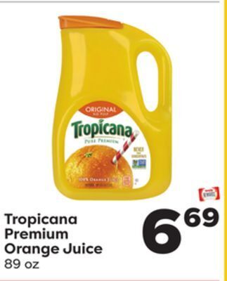 Weis Markets Tropicana premium orange juice offer