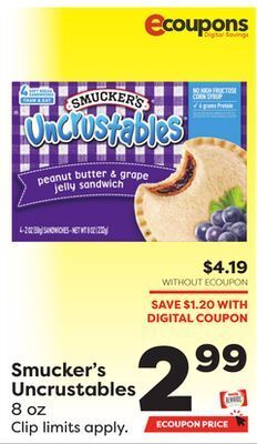 Weis Markets Smucker's uncrustables offer