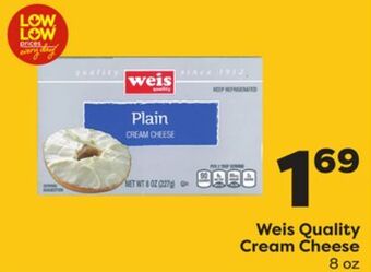 Weis Markets Weis quality cream cheese offer
