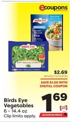 Weis Markets Birds eye vegetables offer