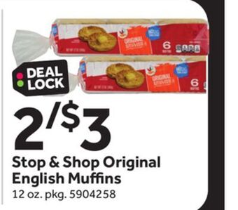 Stop&Shop Stop & shop original english muffins offer