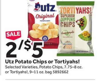 Stop&Shop Utz potato chips or tortiyahs! offer
