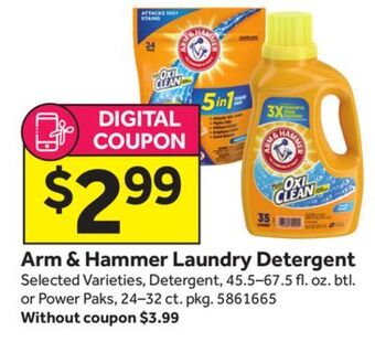 Stop&Shop Arm & hammer laundry detergent offer