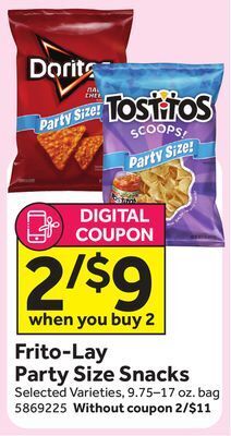 Stop&Shop Frito-lay party size snacks offer