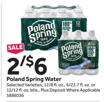 Stop&Shop Poland spring water offer