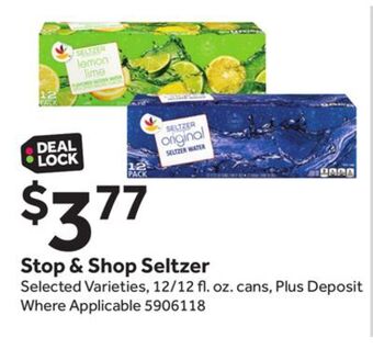 Stop&Shop Stop & shop seltzer offer