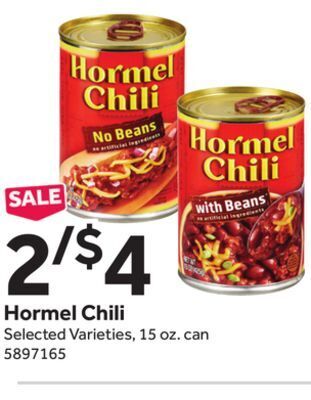 Stop&Shop Hormel chili offer