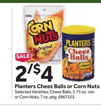 Stop&Shop Planters cheez balls or corn nuts offer