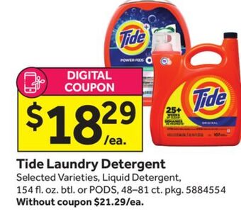 Stop&Shop Tide laundry detergent offer