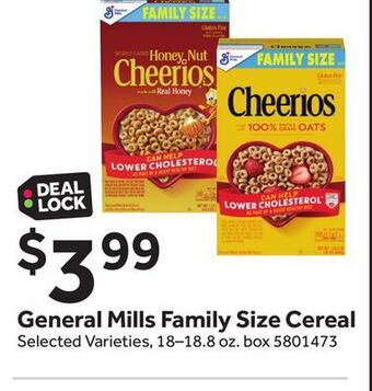 Stop&Shop General mills family size cereal offer