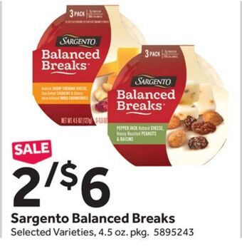 Stop&Shop Sargento balanced breaks offer