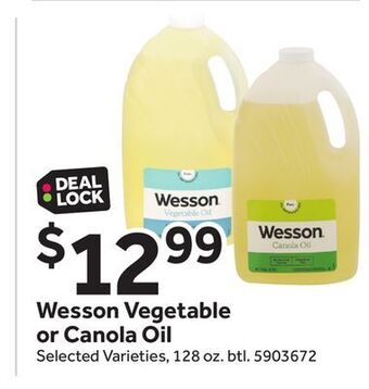 Stop&Shop Wesson vegetable or canola oil offer