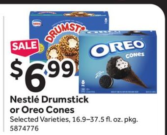 Stop&Shop Nestlé drumstick or oreo cones offer